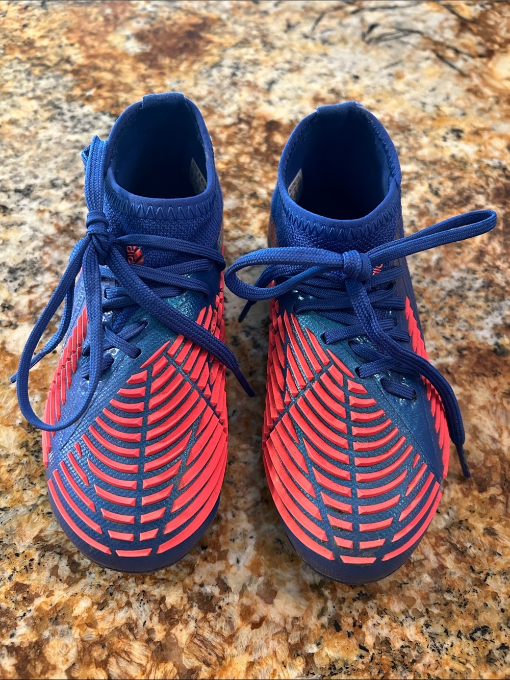 Size 11 Adidas Predator Kids Blue soccer cleats
